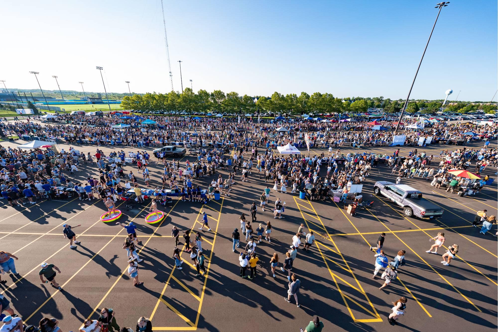 aerial view of the event